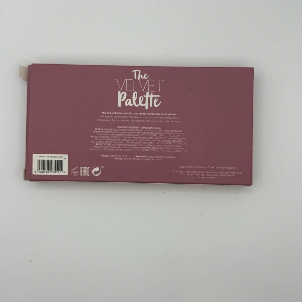 Ciate London The Velvet Eyeshadow Palette, 12 pan compact with mirror